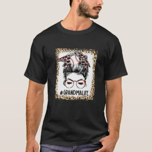 Bleaching Ball Grandma Messy Bun Game Day Moeders  T-shirt