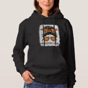 Bleaching Basketball Mam Messy Bun Player Mam Moth Hoodie