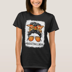Bleaching Basketball Mam Messy Bun Player Mam Moth T-shirt