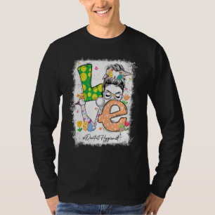 Bleaching Love Dental Hygienist Bunny Messy Bun Ea T-shirt