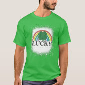 Bleaching Lucky Shamrock St. Patrick's Day Rainbow T-shirt (Voorkant)