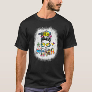 Bleaching Salty Mama Messy Bun Beach Vibes Summer T-shirt
