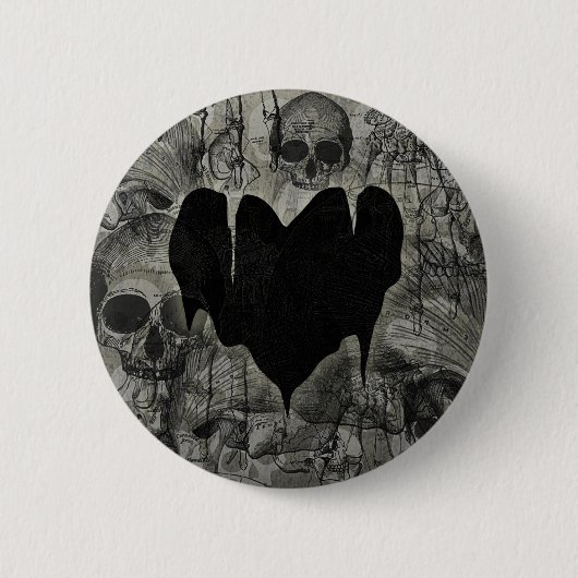 Bleak Heart Gothic Valentijn Ronde Button 5,7 Cm (Voorkant)