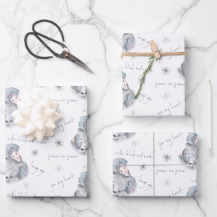 Bleak Mid Winter Beer Snow Princess Pattern Wrappi Inpakpapier Vel