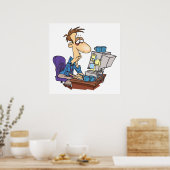 Bleary Eyed Man Poster (Keuken)