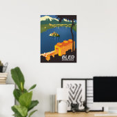 Bled, Joegoslavië, vintage-reizen Poster (Thuiskantoor)