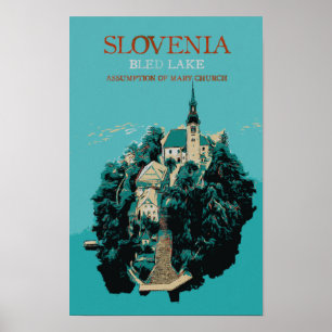 Bled Lake, Julian Alps, Slovenië Poster