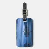 Bled-meer troebeldadelijk bagagelabel (Voorkant verticaal)