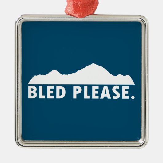 Bled Please Metalen Ornament (Voorkant)