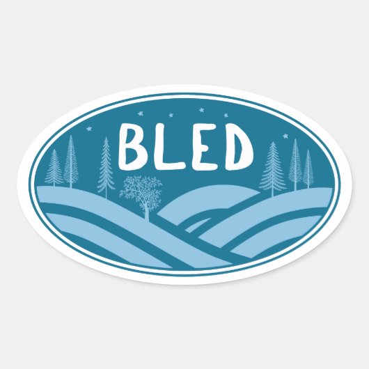 Bled Slovenië buiten Ovale Sticker (Voorkant)