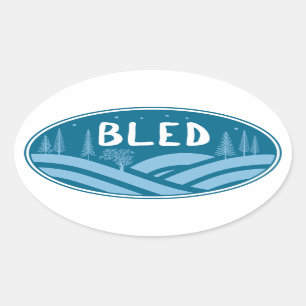Bled Slovenië buiten Ovale Sticker