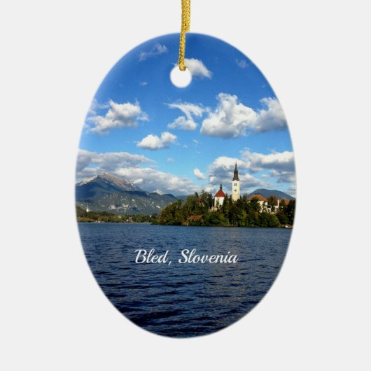 Bled, Slovenië—landschapsfoto, Keramisch Ornament (Voorkant)