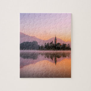Bled Slovenië op Sunset Legpuzzel