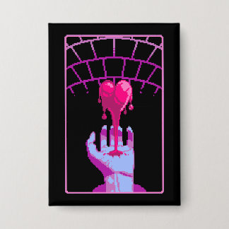 "Bleed For You" esthetische Pixel Art Button