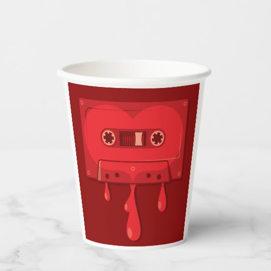 Bleeding Audio Cassette Papieren Bekers (Voorkant)