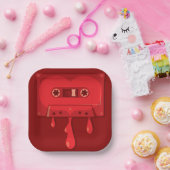 Bleeding Audio Cassette Papieren Bordje (Feest)