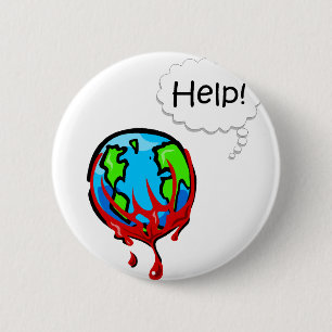 Bleeding Earth 2 Ronde Button 5,7 Cm