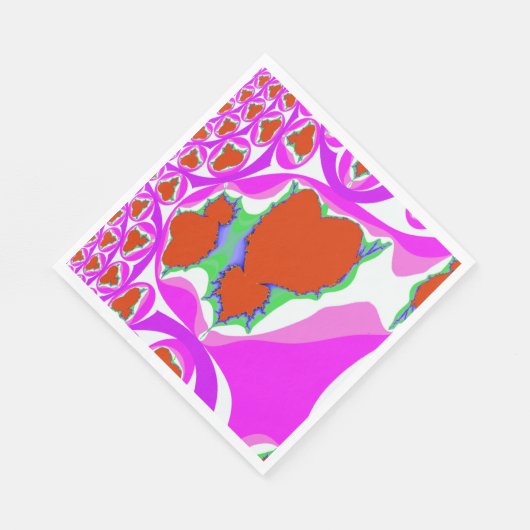 Bleeding Heart Fractal Paper Napkins Servet (Hoek)