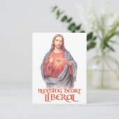 Bleeding Heart Liberal Jesus Briefkaart (Staand voorkant)