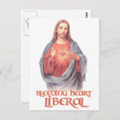 Bleeding Heart Liberal Jesus Briefkaart (Voorkant / Achterkant)