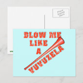 Bleef me als een vuzela Funny Tshirts Briefkaart (Voorkant / Achterkant)