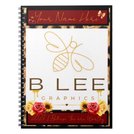 BLEEGRAPHICS | Cahier à spirale de logo (Devant)