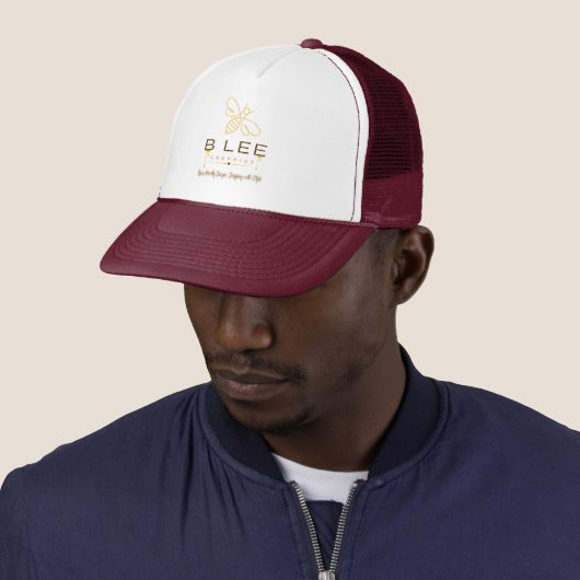 BLEEGRAPHICS Logo Trucker Hoed Pet (In situ)