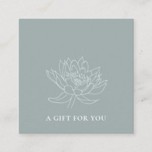 BLEEK AQUA BLUE GOLD LOTUS FLORAL GIFT CERTIFICAAT