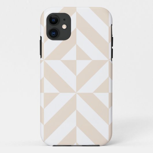 Bleek beige geometrische decocubedenkpatroon Case-Mate iPhone case (Achterkant)