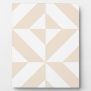 Bleek beige geometrische decocubedenkpatroon fotoplaat