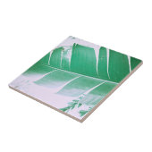 Bleek bladerblad van de bananenboom tegeltje (Zijkant)