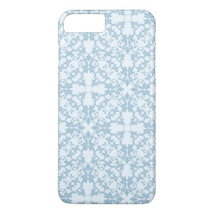 Bleek blauw Damask iPhone 8 Plus / 7 Plus Hoesje