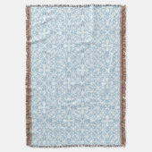 Bleek blauw Damask Deken (Voorkant Verticaal)