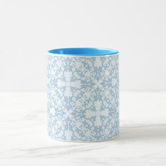 Bleek blauw Damask Mok (Midden)