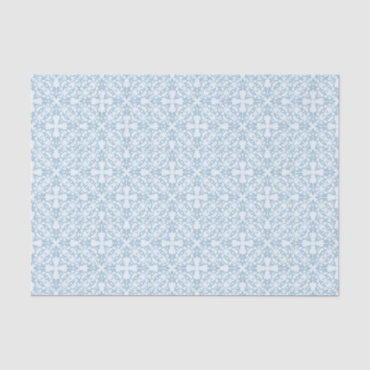 Bleek blauw Damask Tissuepapier (Voorkant)
