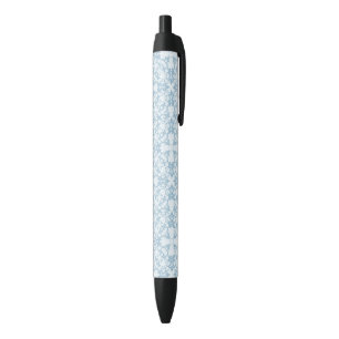Bleek blauw Damask Zwarte Inkt Pen