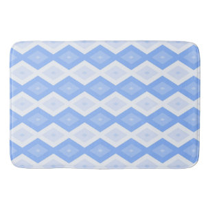 Bleek blauw diamantpatroon badmat