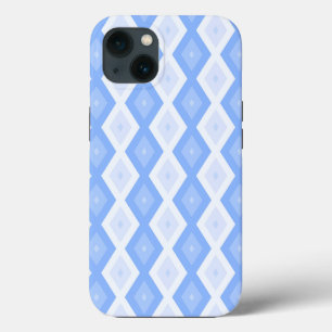 Bleek blauw diamantpatroon Hoesje-Mate iPhone case