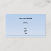 Bleek blauw, eenvoudig elegant design. visitekaartje (Achterkant)