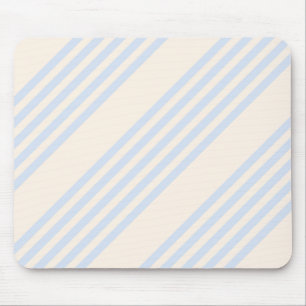 Bleek blauw en beige vijf strepen patroon muismat