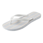 Bleek blauw en beige vijf strepen patroon teenslippers (Schuin)