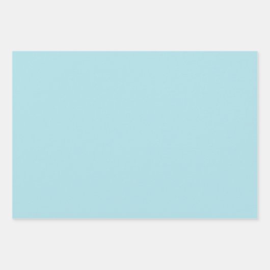 Bleek blauw en goud inpakpapier vel (Voorkant 3)