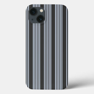 Bleek blauw en houtskool met vijf strepen iPhone 13 hoesje