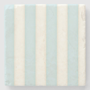 Bleek Blauw en Ivory Stripes Stenen Onderzetter