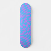 Bleek-blauw en lavender ingecheckt skateboard (Voorkant)