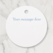 Bleek blauw en wit diamantpatroon bedankjes labels (Achterkant)