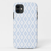 Bleek blauw en wit diamantpatroon Case-Mate iPhone case (Achterkant)
