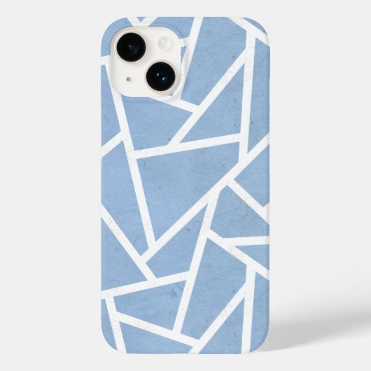 Bleek blauw en wit mozaïekpatroon Case-Mate iPhone case (Achterkant)