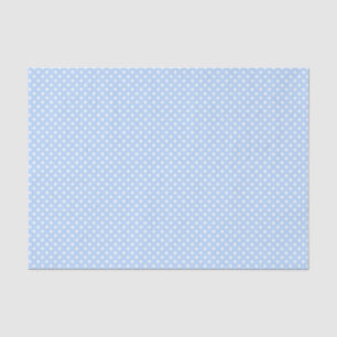Bleek blauw en wit Polka Dot Pattern Tissuepapier