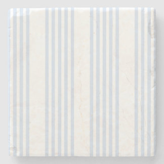 Bleek blauw en wit vijf strepen patroon stenen onderzetter